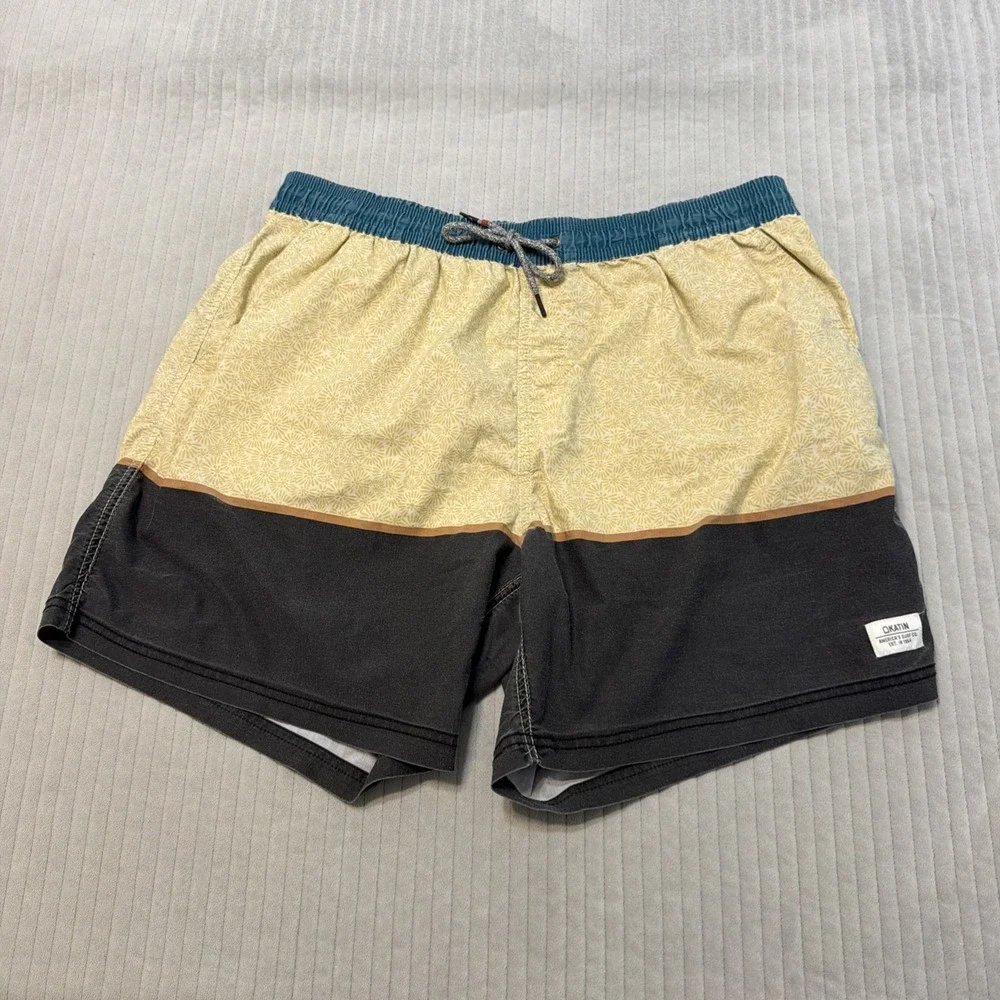 Katin Swim Trunks Mens Large Lavender Nylon Beach Shorts Drawstring